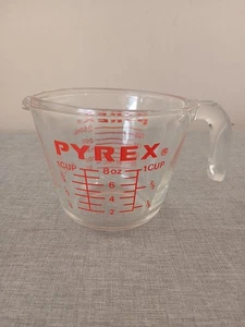 Vintage Pyrex 1 Tasse Messbecher "L" Griff 508 Corning NY Borosilikatglas - Bild 1 von 6