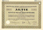 Deutsche Werft Hamburg hist Aktie 1942 HDW Schiffbau ThyssenKrupp marine systems