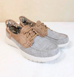 Skechers On-the-GO Flex Coastal Sky Damen-Slipper Größe 8 Leinenschuhe - Bild 1 von 13