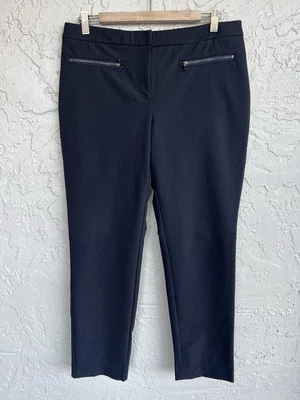 Pantalones Kenneth Cole para mujer minimalistas talla 34/27 negros pierna ajustada tobillo tiro medio Foto 1 de 4