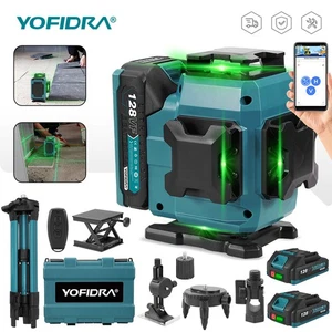 16 Line Laser Level Wasserwaage 4D 360° Kreuzlinienlaser + Stativ Für Makita 18V - Bild 1 von 17