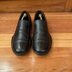 PRADA Sport Black Leather Loafer Linea Rossa 0950 UK11 US 11.5 - Picture 1 of 17