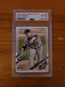 2021 Topps Complete Set Gold Star #92 Tarik Skubal Rookie PSA 10 Gem Mint Pop 6 - Picture 1 of 1