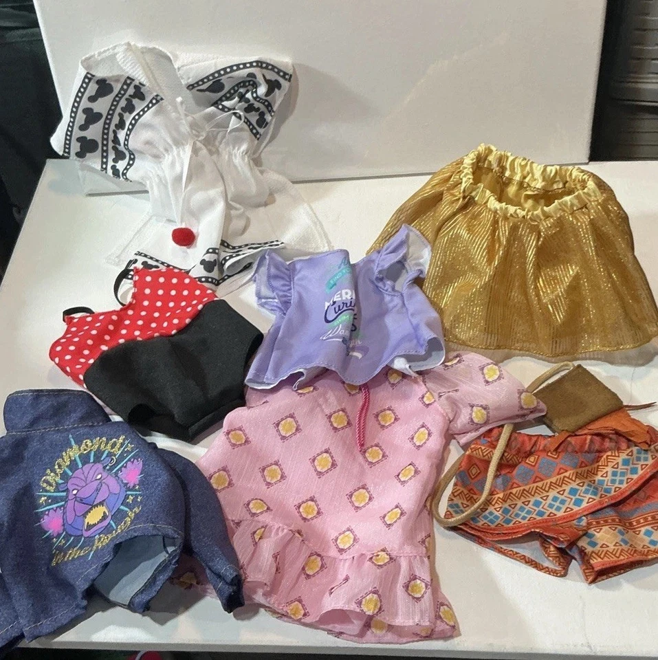 18 In Doll Clothes Lot ILY Disney 4EVER Ariel,min Mouse Jasmine,Rapunzel,pocohan - Image 1 of 4