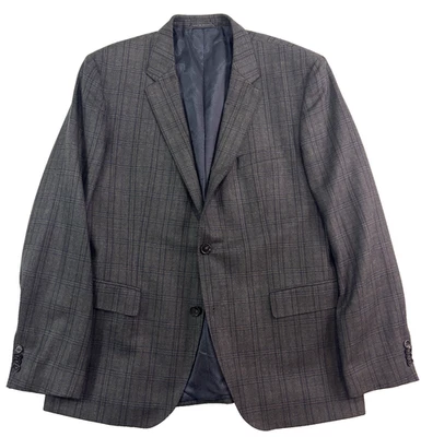 Hugo Boss 44R The James4 franela seda lana cuadros blazer chaqueta traje deportivo abrigo Foto 1 de 4