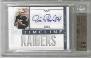 2010 National Treasures Jim Plunkett #2 Timeline GU Patch Auto /20 BGS 9.5 - Picture 1 of 2
