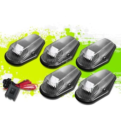 BLACK HOUSING AMBER LED+SWITCH ROOF RUNNING LIGHT KIT FOR 80-96 F-SERIES PICKUP - Изображение 1 из 4