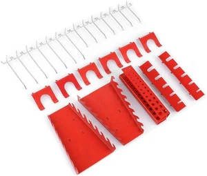 Werkzeugwand Lochwand Werkstattwand Hakensortiment 25tlg Werkzeughalter Zubehör - Bild 1 von 12