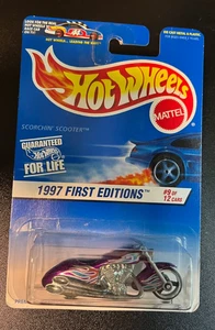 Hot Wheels - 1997 , Scorchin Scooter, First Edition, Purple, #519 - Picture 1 of 2