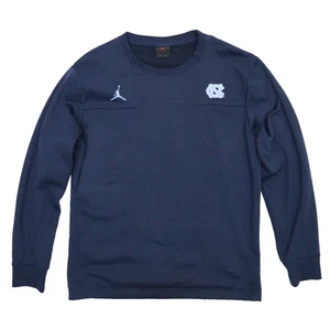 North Carolina Tarheels Sweater Mens XL Blue Crewneck Jordan Nike Therma-Fit Y2K - Picture 1 of 9