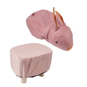 (Pink )Cute Animal Footstool With Soft Padded Cushion And Prevent Slip - Picture 1 of 24
