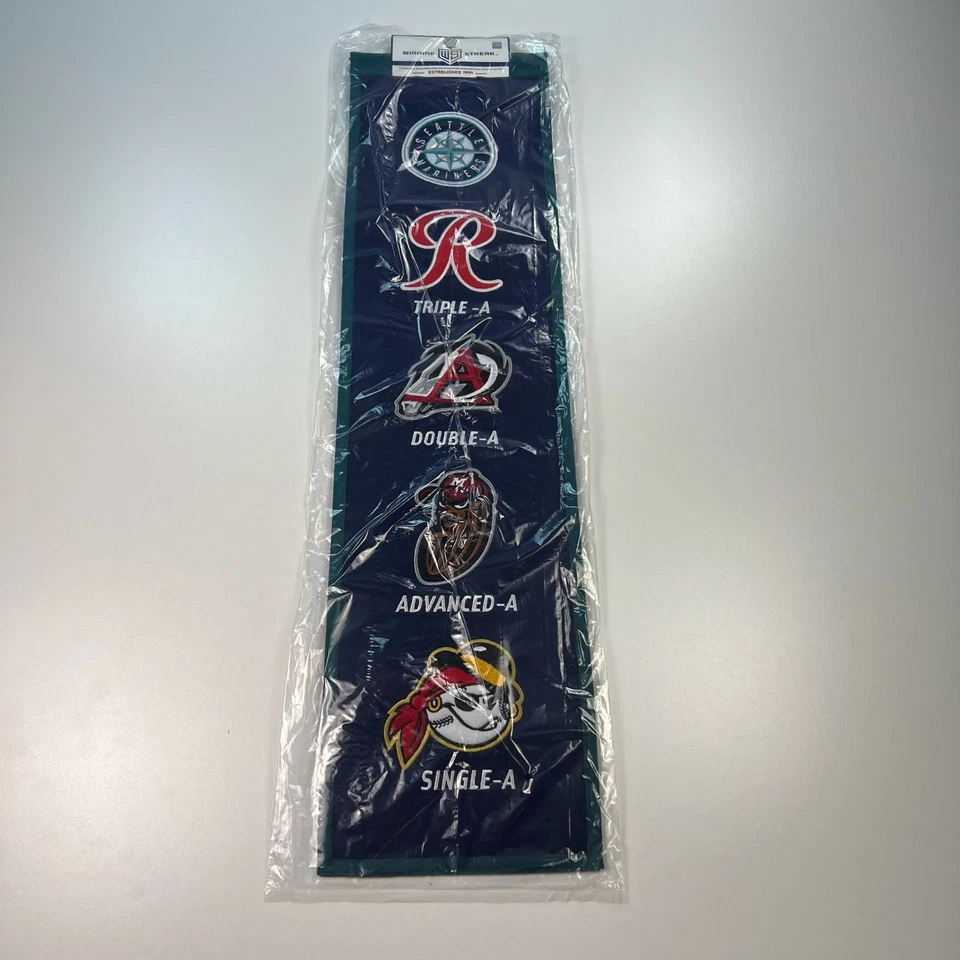 Seattle Mariners MLB Heritage Banner Embroidered Wool 8X32 Winning Streak - Image 1 of 4