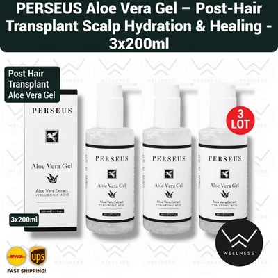 Perseus Aloe Vera Gel, Post-Hair Transplant Scalp Hydration & Healing - 3LOT - Image 1 of 2
