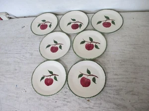 Juego de 7 platos de ensalada Blue Ridge Pottery "Quaker Apple" 7” - Imagen 1 de 4