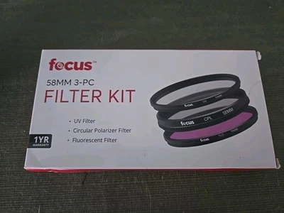 58MM 3-PC Filter Kit UV Filter/Circular Polarized Filter/Fluorescent Filter - Image 1 of 4
