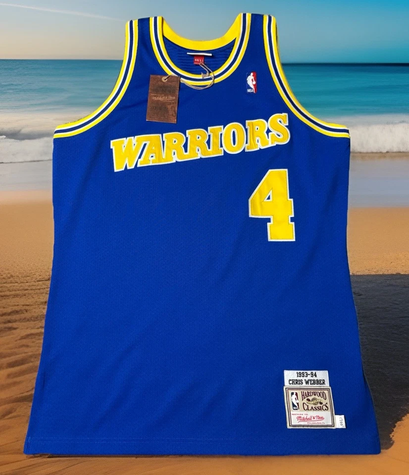 CAMISETA MITCHELL & NESS AUTÉNTICA GOLDEN STATE WARRIORS L CHRIS WEBBER $300 Foto 1 de 4