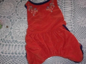 Camisa naranja bordada MAMPER perro M mediana nueva Youly - Imagen 1 de 2