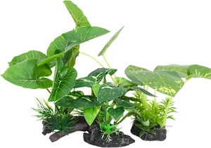 Fish Tank Decor Aquarium Decorations Ornaments Betta Leaf Pad Hammock 3PCS Plast - Picture 1 of 12