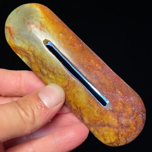 China antigua rara jade hetiano jadeíta tallada a mano colgante estatua etiqueta A1007 - Imagen 1 de 22
