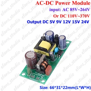 AC 110V 220V 230V To DC 5V 9V 12V 15V 24V AC-DC Converter Switching Transformer - Picture 1 of 9