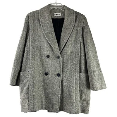 Vintage Herman Kay Womens Wool Blend Coat Size L Double Breasted Classic - Image 1 of 4