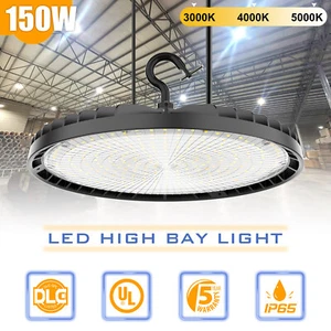 150W UFO LED High Bay Light Warehouse Commercial Industrial Fixture 3000K-5000K - Picture 1 of 12