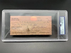 Joe Montana Autographed Personal Check to SF 49ers 1981 Super Bowl Year PSA/DNA - Picture 1 of 5