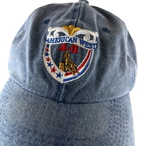 American West Mütze Kappe Barrel Racing Horse Event Vintage PortAuthority jeansblau - Bild 1 von 4