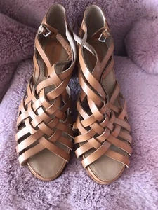 Marc o Polo Damen Sandalen Neu Gr 41 Leder Braun Absatz 9 cm Komfort - Bild 1 von 11