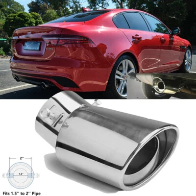 For Jaguar XE XF XJ 1x Exhaust Pipe Tip Rear Tail Throat Muffler Stainless Steel Foto 1 de 4