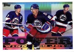 1995-96 Topps Power Lines #2 Keith Tkachuk, Alexei Zhamnov, Teemu Selanne - Picture 1 of 1