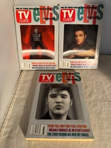 3pc. 2002 TV Guide Elvis Presley Forever Lenticular Cover Set - Picture 1 of 1