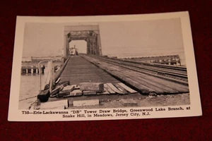 Erie Lackawanna Tower Draw Bridge, Jersey City New Jersey Postcard (Railroad) - Picture 1 of 2