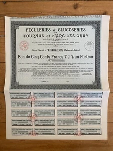 RARE = FECULERIES & GLUCOSERIES de TOURNUS & ARC-LES-GRAIS (71) (H1) - Foto 1 di 1