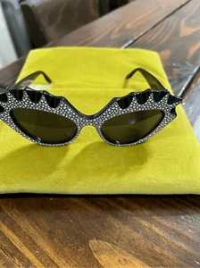 GUCCI GG0781S Hollywood Forever Crystal Cat Eye Sonnenbrille Schwarz Acetat - Bild 1 von 14