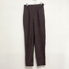 TALBOTS Women Dress Pants Flat Front Side Closure Checked Berry Color Size 6