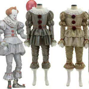 Herren Kinder Halloween Cosplay Outfit Stephen King Es Pennywise Kostüm Clown DE - Bild 1 von 19