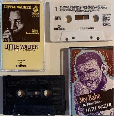 (2) LITTLE WALTER CASSETTE TAPES: BOSS BLUES HARMONICA, MY BABE - TESTED Foto 1 de 2