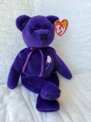 Ty Beanie Babies raro aposentado 1997 princesa Diana urso estado perfeito - Imagem 1 de 4