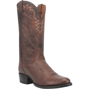 Botas de Vaquero Dan Post Para Hombre DP3040 13" Latón Suave Avestruz Punta Redonda, Talla 8.5 EW - Imagen 1 de 7