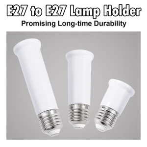E27 to E27 Extender Lamp Holder Screw Silicone Socket Base Adapter Accessories - Picture 1 of 12