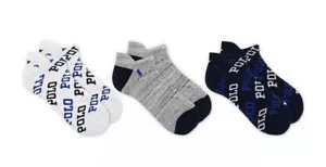 POLO RALPH LAUREN Men's 3-Pack Logo Low Cut Socks, 10-13 fits shoe size 6-12.5 - Picture 1 of 7