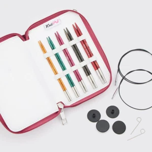 KnitPro DREAMZ Starter-Set 5 Paar Nadelspitzen 13cm 3,0-5,0 / 2 Nadelseile 360° - Bild 1 von 1