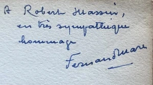 EO 1946 ENVOI dédicace FERNAND MARC : SUR DES GRAVURES DE DE HERMANNUS HUGO - Picture 1 of 4