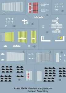 Armo 35434 1/35 German AA Artillery (waterslide decals) - Imagen 1 de 3