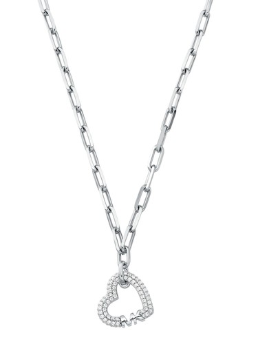 Michael Kors MKC1647CZ040 collier donna cuore PREMIUM argento sterling 925 bianco 45