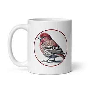 House Finch Kaffeebecher 11 Unzen Keramik Retro Vogel Design NEU von Bird.fan - Bild 1 von 8