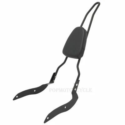 Almohadilla de barra Sissy de respaldo alto negra para Yamaha XV1700 Road Star Warrior 2002-2010 Foto 1 de 4