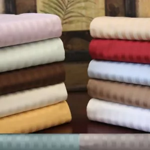 Juego de 6 hojas de bolsillo extra profundo 1200 TC algodón egipcio talla King colores a rayas - Imagen 1 de 26