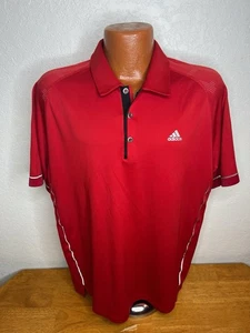Camisa polo de golf para hombre Adidas Golf S/S L grande - roja - poliéster - Imagen 1 de 5